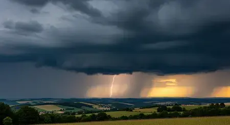 První jarní bouřky zasáhly Česko: Co je to outflow boundary a proč přináší nebezpečí?