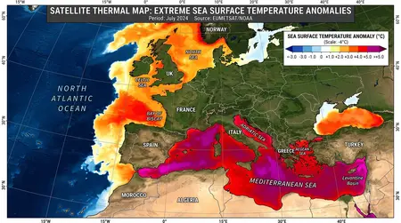 Evropská moře spalují rekordní vlny veder: U Mallorky naměřili 33 °C, odchylka dosahuje až 6 °C