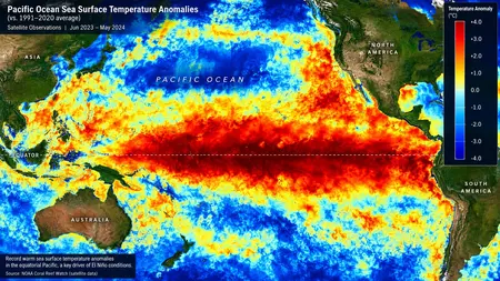 Pacifik se ohřál o 3 °C nad průměr. Mimořádné El Niño mění počasí